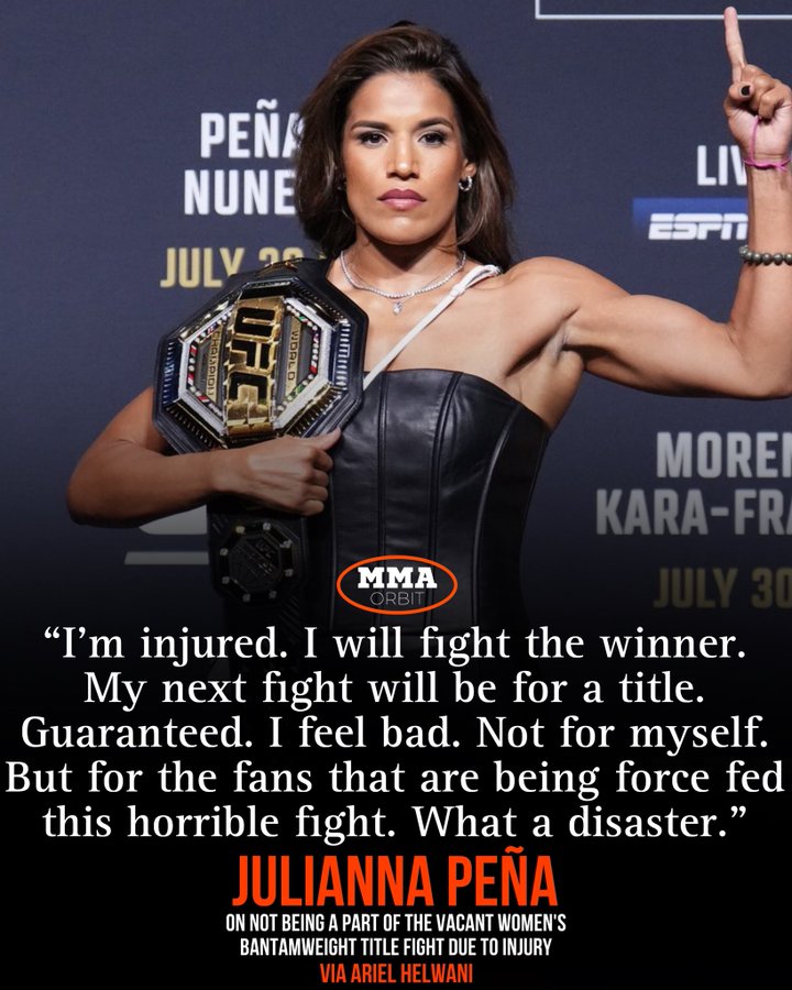 «Я ранен»: бывшая чемпионка среди женщин отреагировала на «ужасный» бой за вакантный титул UFC 297