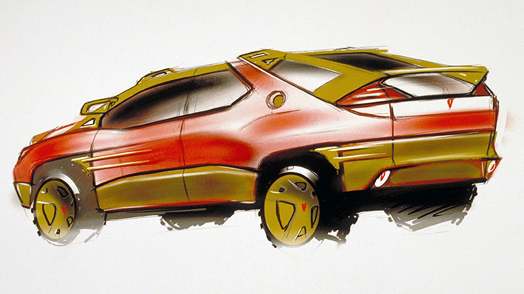 Архив наследия GM Design делится концептуальными эскизами Pontiac Aztek в более счастливые времена